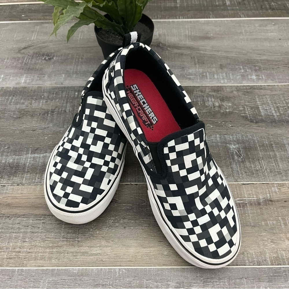 Sketchers Megacraft Black and White Sneaker Flats Size 4.5 - Picture 9 of 16